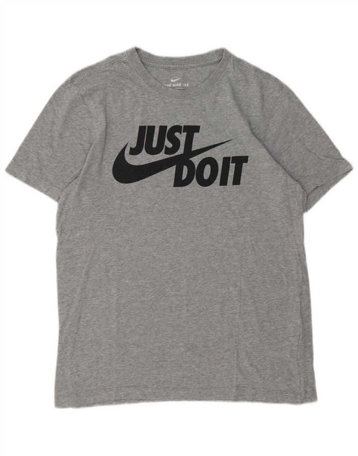 Nike T-Shirt Graphique Homme Gris Moyen Moucheté Coton