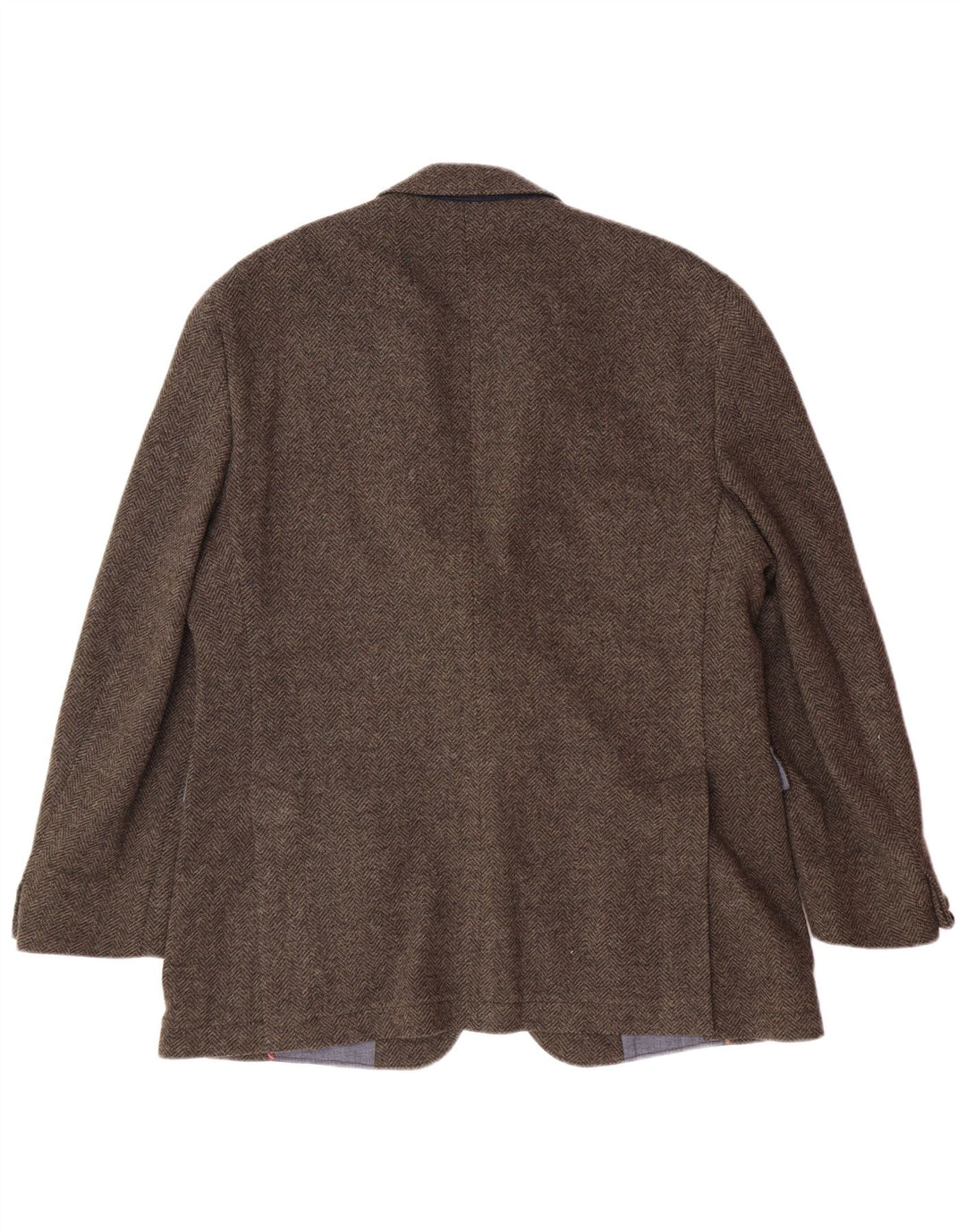HACKETT Veste blazer à 3 boutons pour homme UK 44 XL en laine à chevrons marron