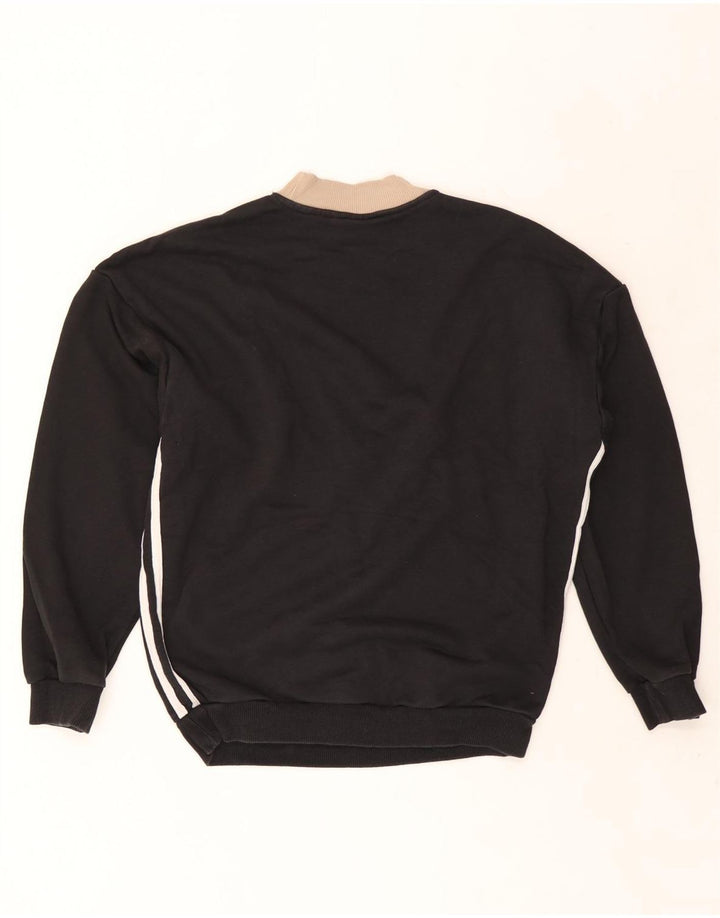 Adidas Sweat-shirt pour femme UK 14 en coton color block noir moyen