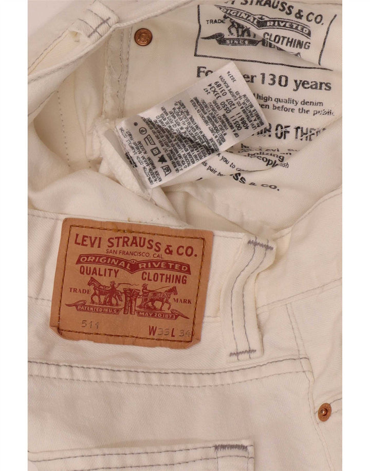 Levi's Jean Slim 511 Femme W33 L34 Blanc Coton