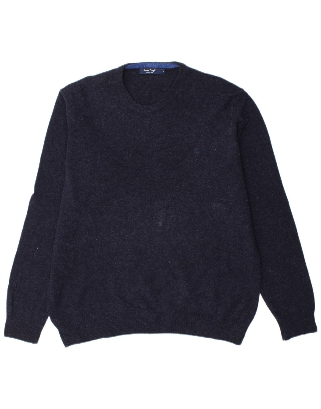 JAMES PRINGLE Pull à col rond pour homme en laine bleu marine