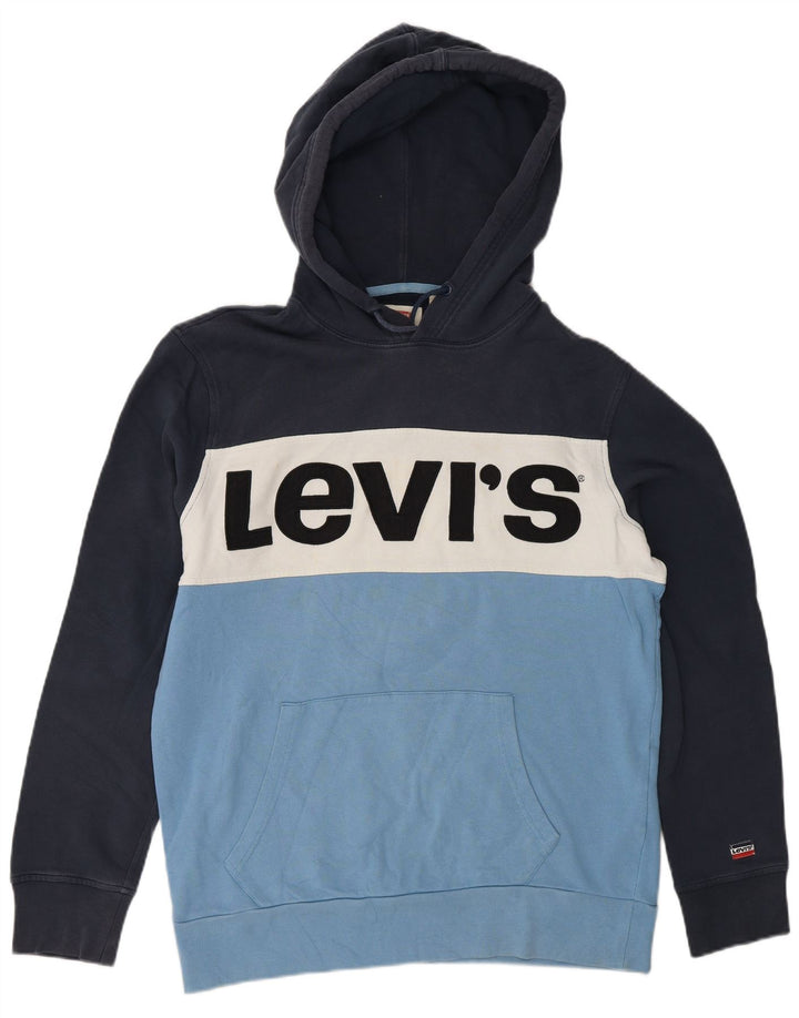 Levi's Pull à Capuche Graphic Homme Bleu Marine Moyen Coton Colorblock