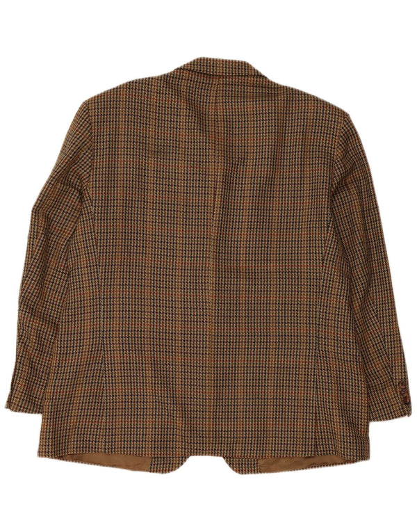 Marks & Spencer Veste blazer à 2 boutons pour homme UK 44 2XL Marron pied-de-poule