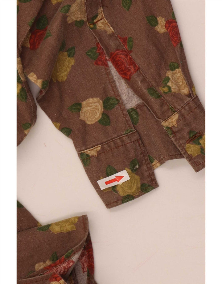 Chemise Homme Vintage Grand Marron Floral
