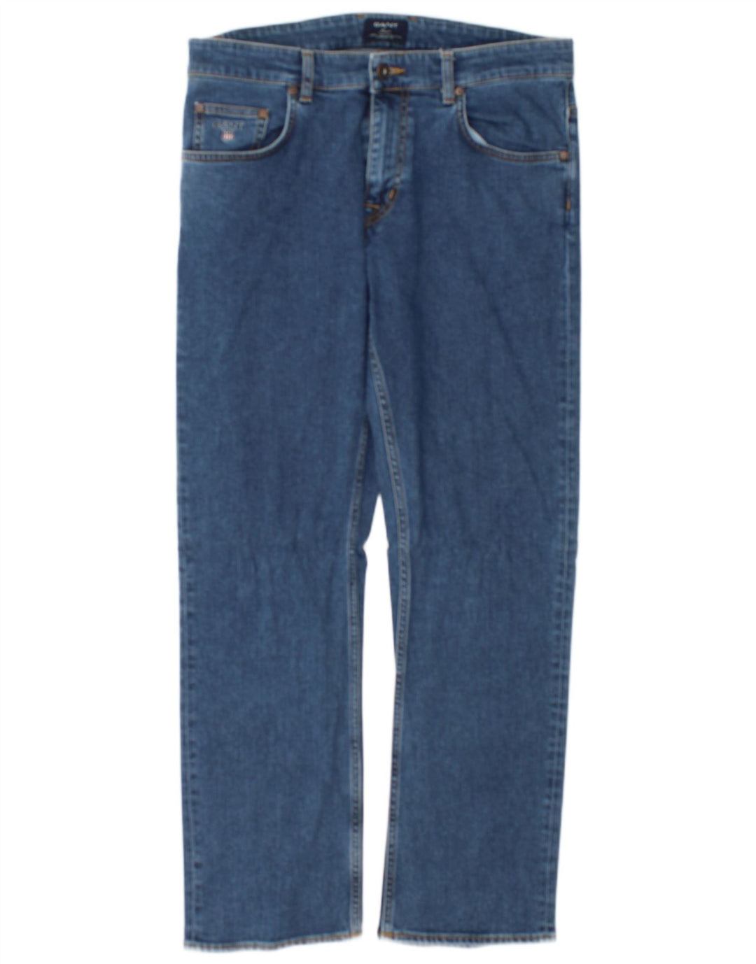 Gant Jean droit coupe droite W32 L30 bleu coton homme