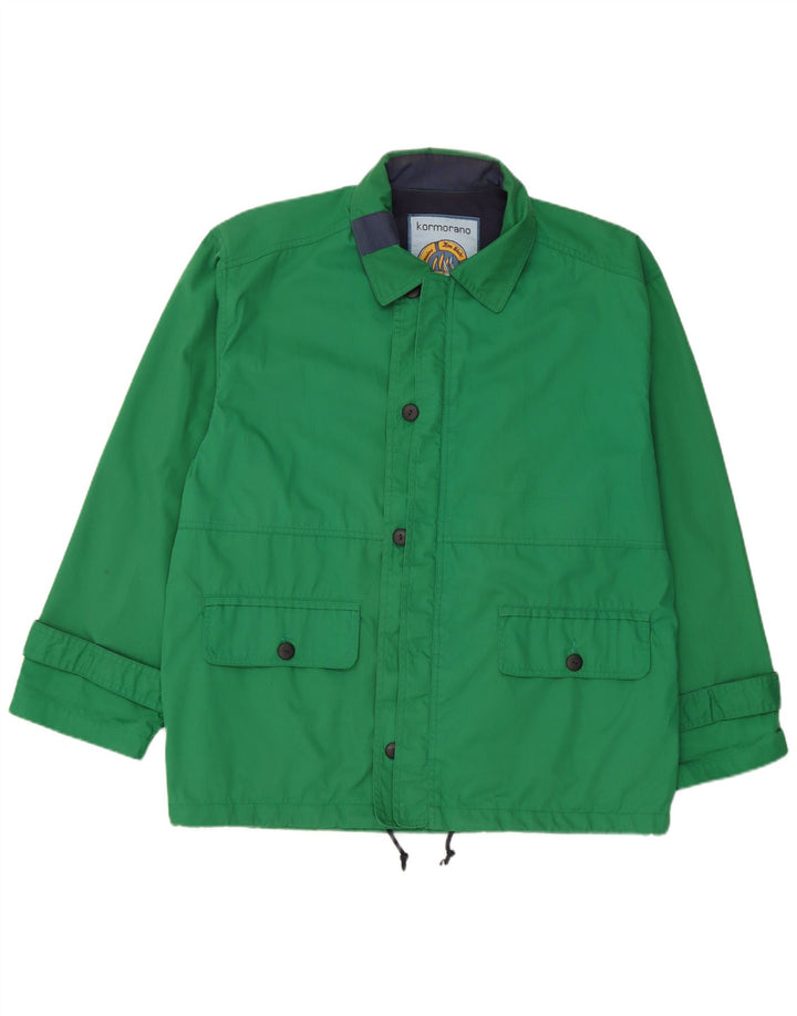 vintage Mens Yachting Loose Fit Utility Jacket UK 38 Polyester vert moyen