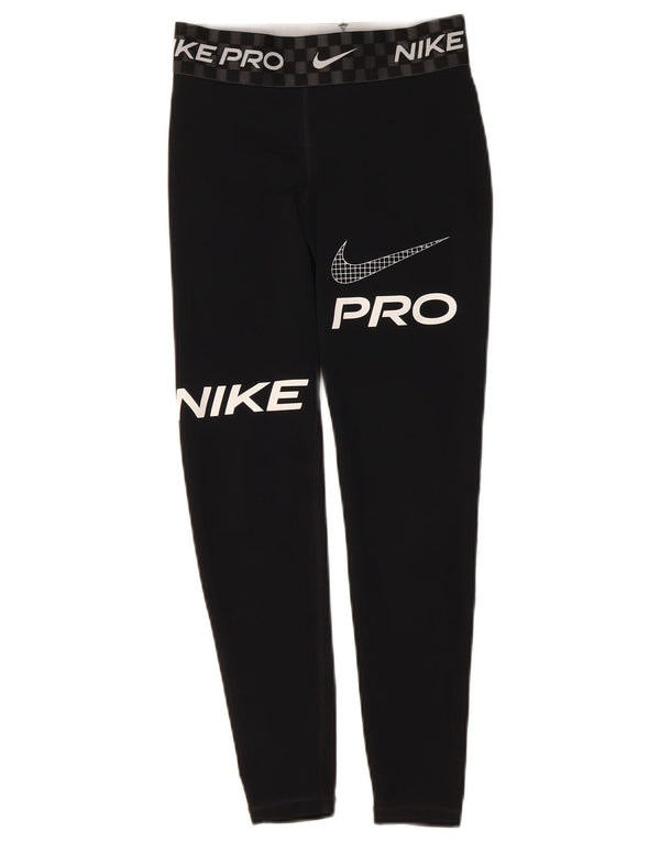Nike Legging court graphique Dri Fit pour femme UK 8 Small Noir