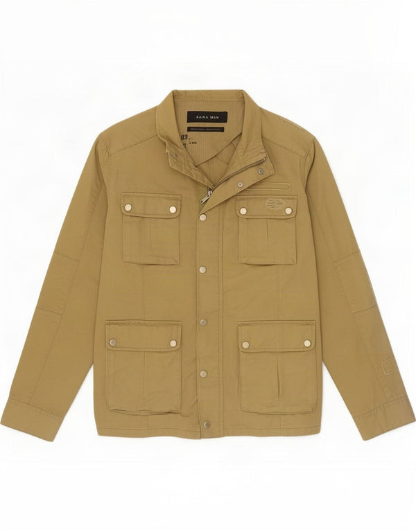 Zara Veste utilitaire pour homme UK 42 XL Coton kaki