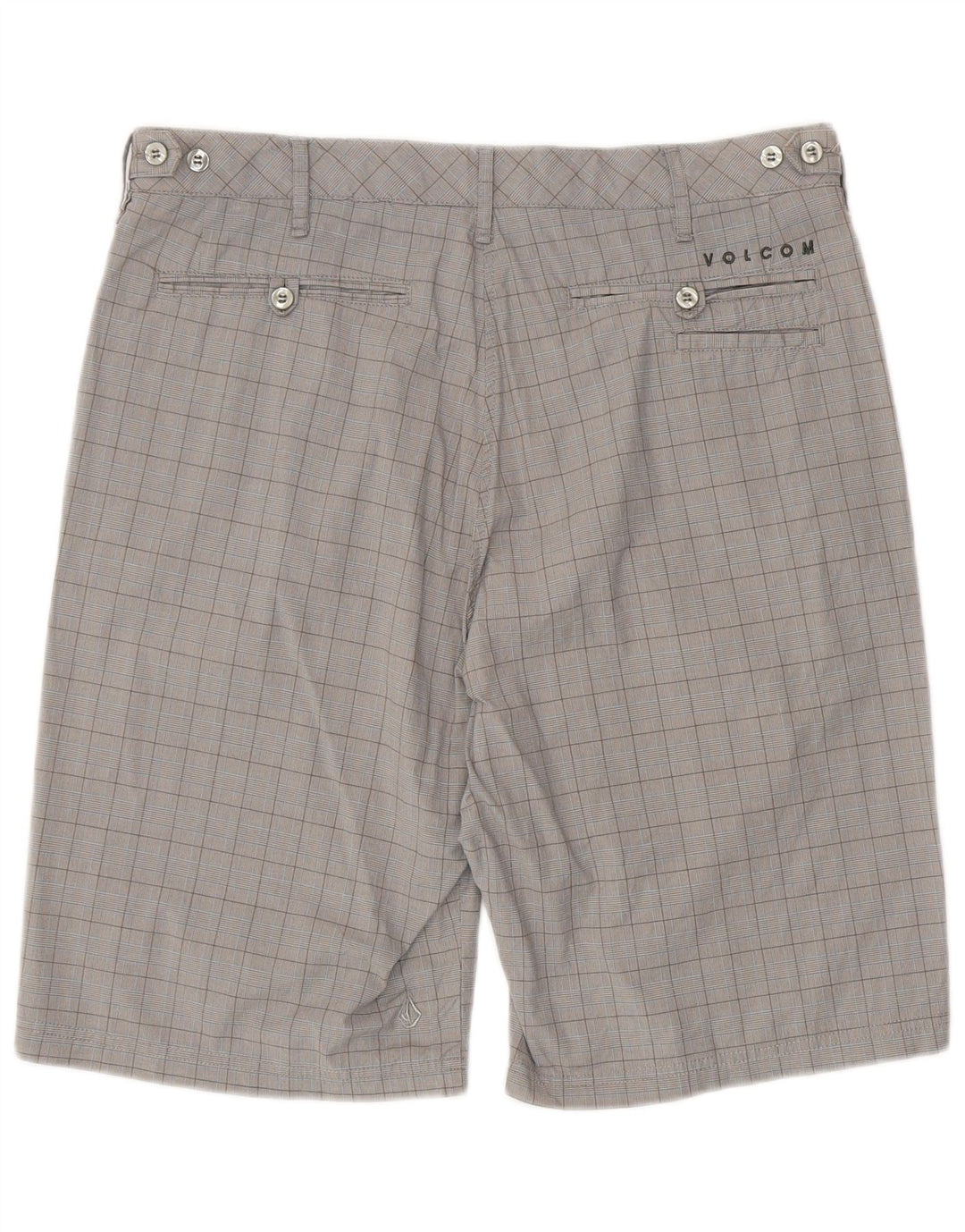 Volcom Short Chino Homme W34 Grand Gris à Carreaux Coton
