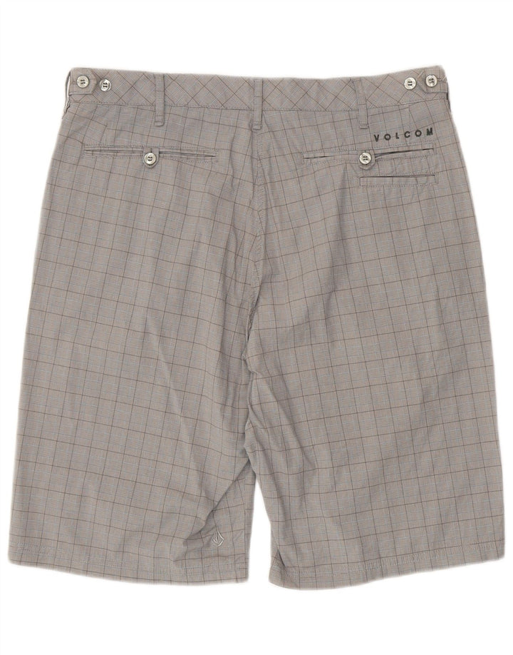 Volcom Short Chino Homme W34 Grand Gris à Carreaux Coton
