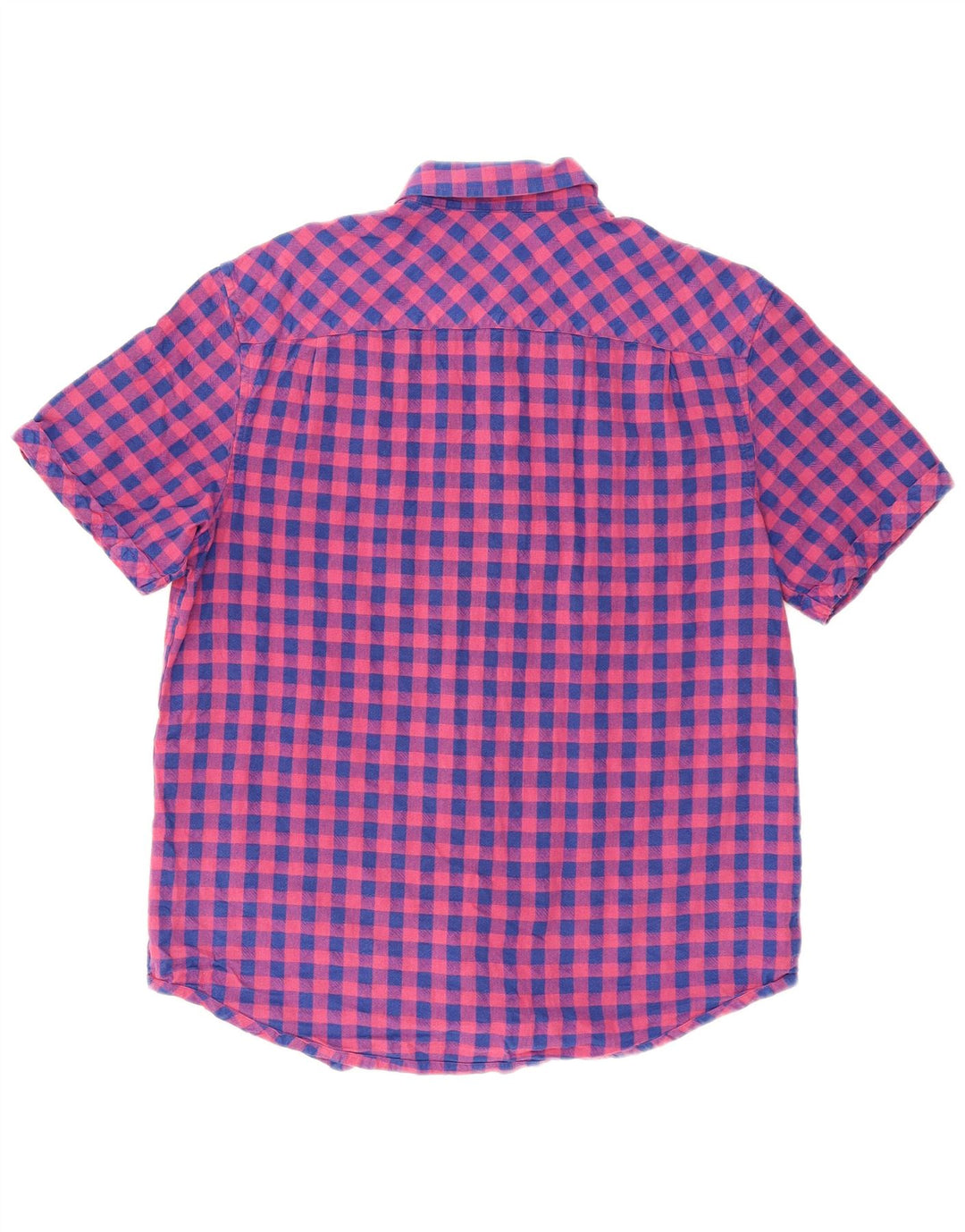 Penguin Chemise à manches courtes pour homme Grand vichy rose