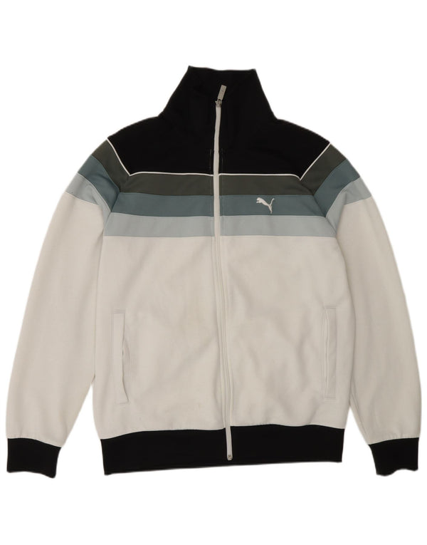 Nike Veste de survêtement pour homme en polyester color block blanc moyen