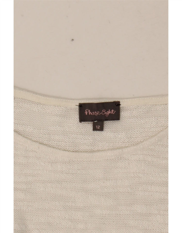 PHASE EIGHT Haut à manches longues pour femme UK 12 Medium White Floral