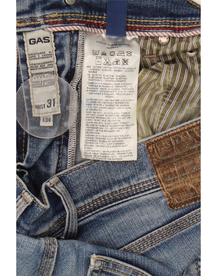 Gas Jean Slim Femme W31 L34 Bleu Coton