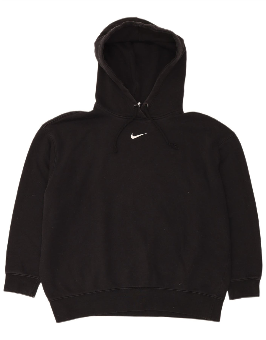 NIKE Pull à capuche coupe ample pour homme en coton noir moyen