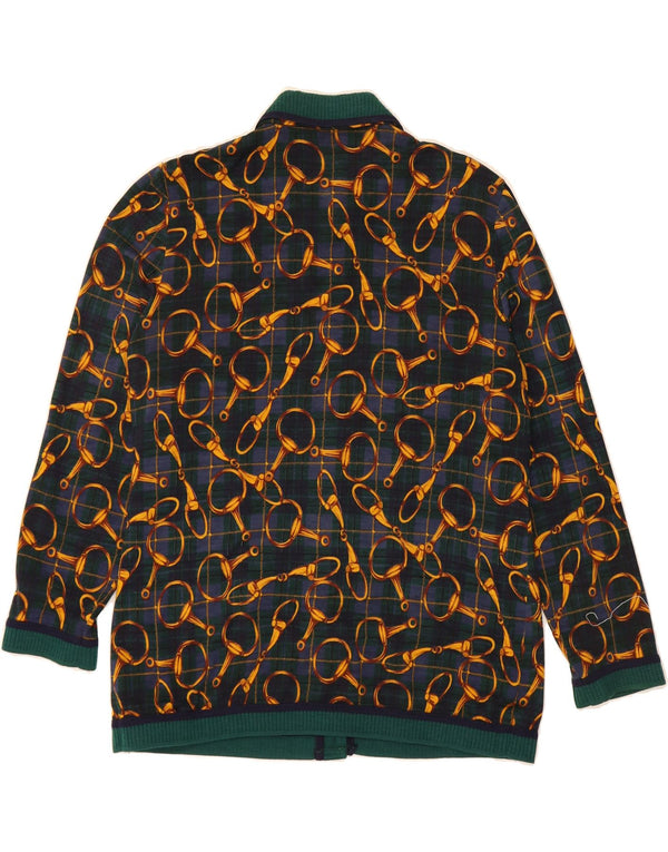 DOMINA Pull Cardigan à Motif Abstrait pour Femme UK 20 2XL Vert