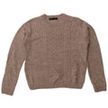 Zara Pull surdimensionné à col rond pour femme UK 10 Petit Acrylique Gris
