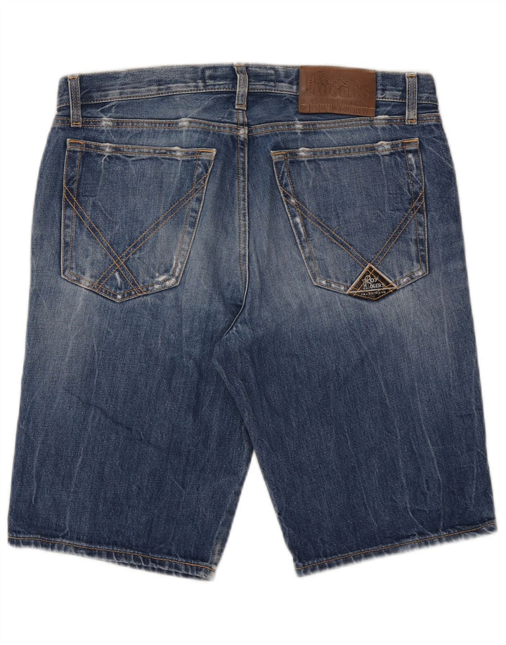 Roy Rogers Short en jean vieilli pour homme W33 en coton bleu moyen