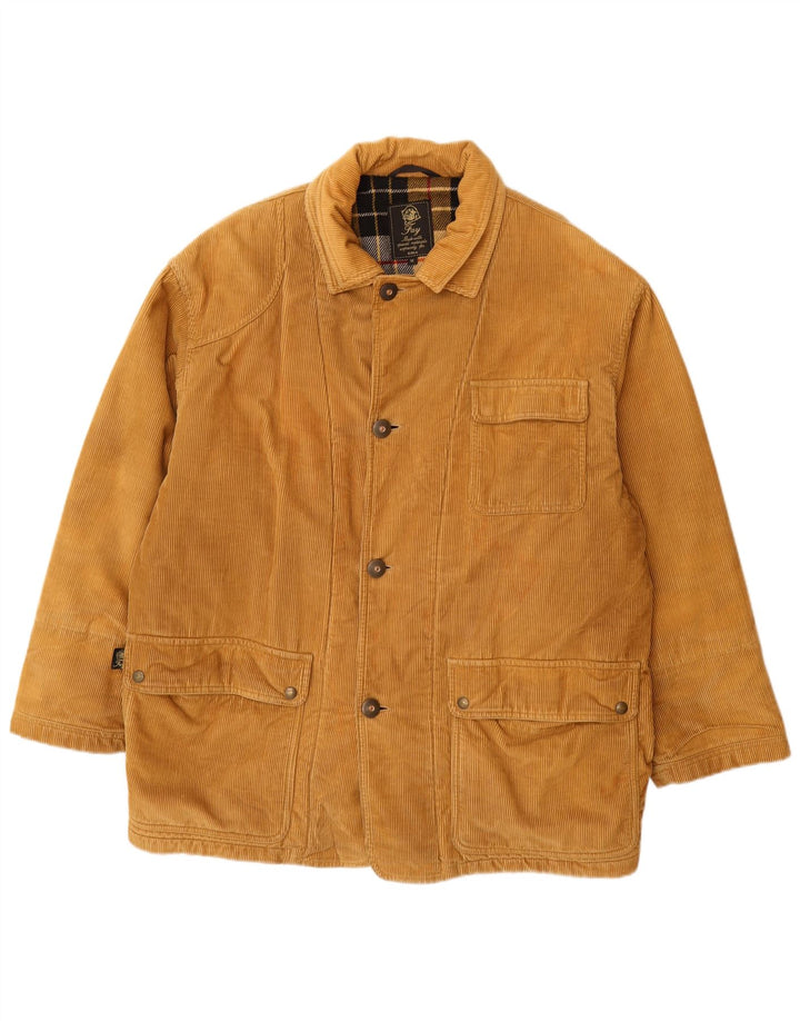 Fay Veste coupe-vent en velours côtelé pour homme UK 38 Coton beige moyen
