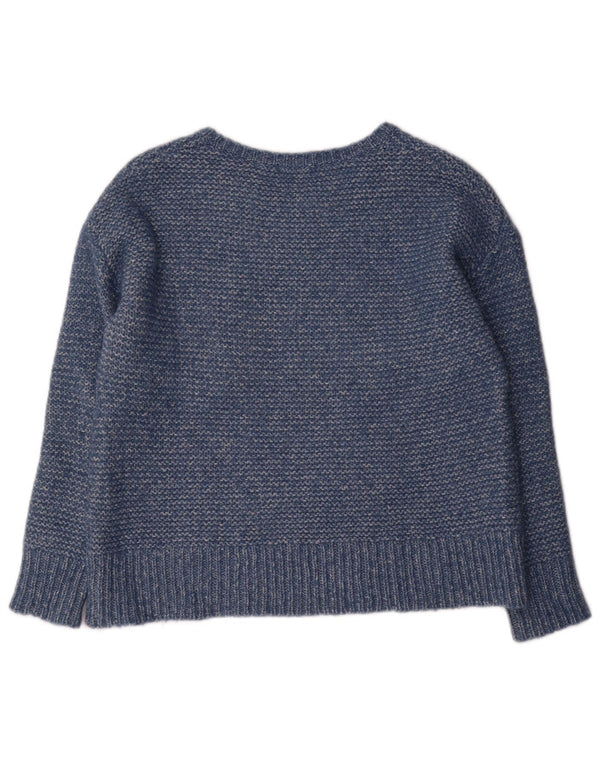 Sun68 Pull surdimensionné à col bateau pour femme UK 10 Petit Bleu Coton