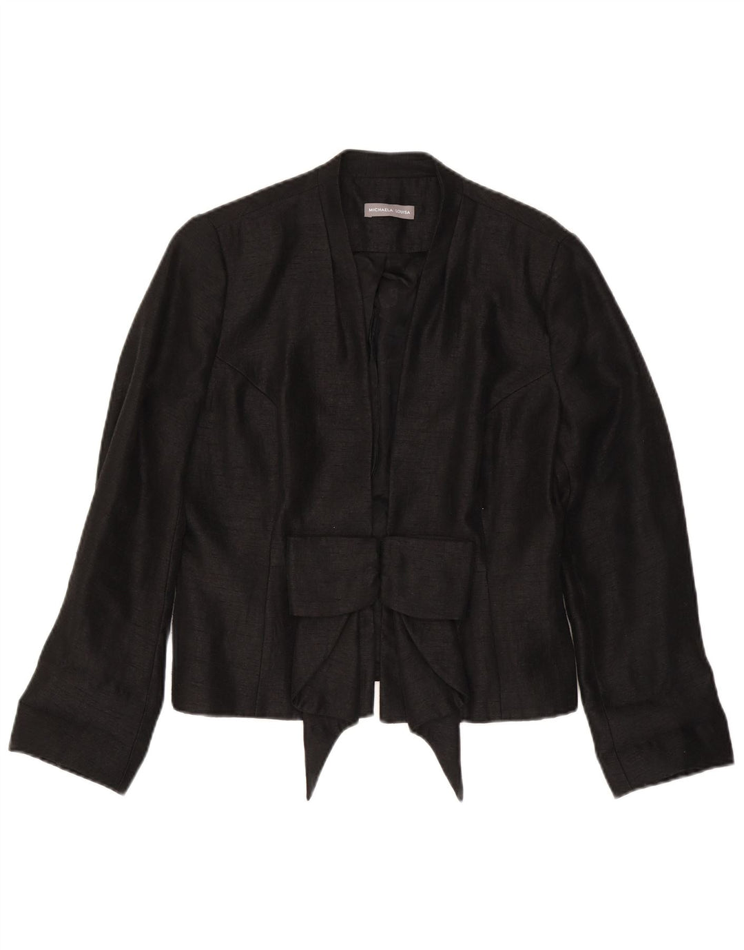 veste blazer femme vintage UK 14 Viscose noire moyenne