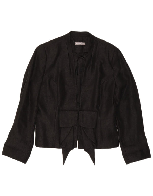 veste blazer femme vintage UK 14 Viscose noire moyenne
