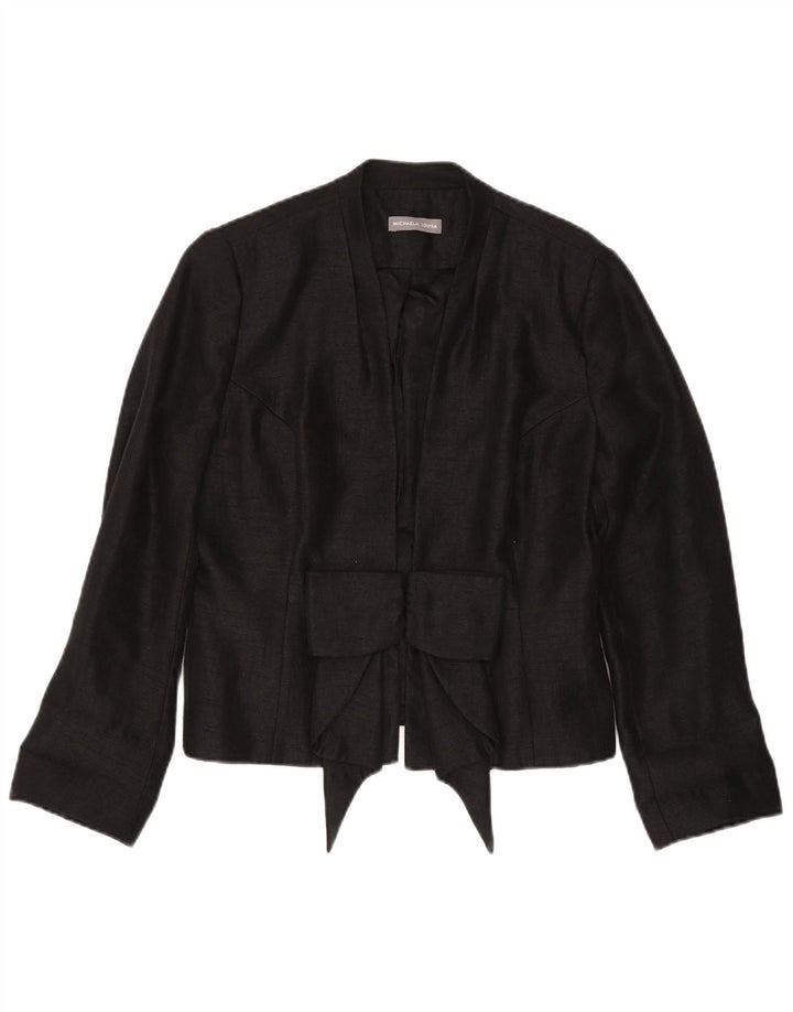 veste blazer femme vintage UK 14 Viscose noire moyenne