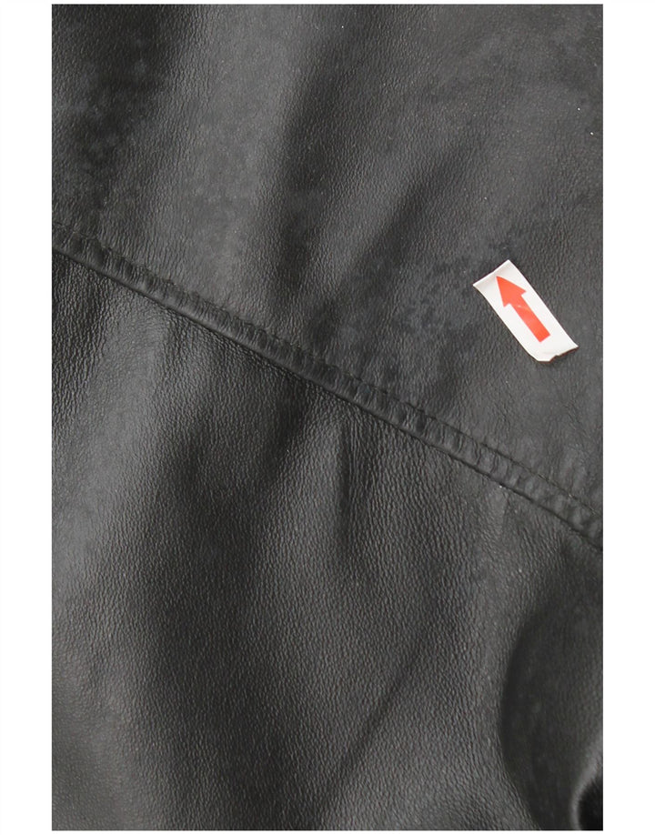 In Extenso Manteau en cuir pour homme UK 40 Grand cuir noir