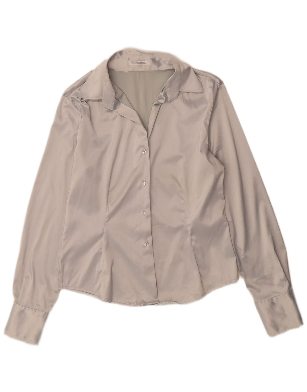 Naracamicie Chemisier Femme UK 12 Moyen Argent Polyester