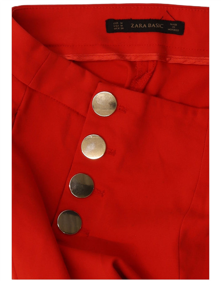 Zara Pantalon décontracté droit pour femme Medium W28 L34 Rouge