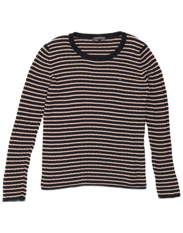 TOMMY HILFIGER Haut à manches longues pour femme UK 14 Medium Navy Blue Preppy