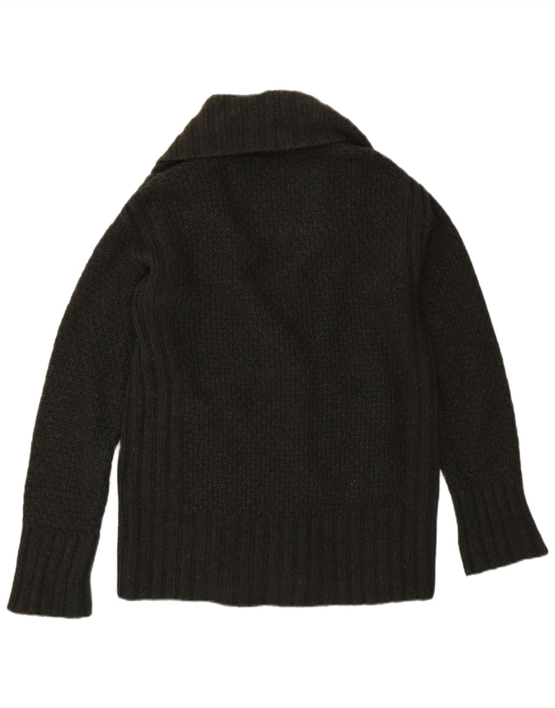 Superdry Cardigan Femme Pull UK 16 Large Kaki Lambswool