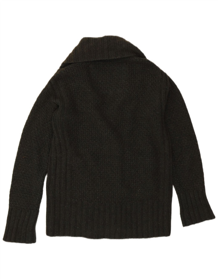 Superdry Cardigan Femme Pull UK 16 Large Kaki Lambswool