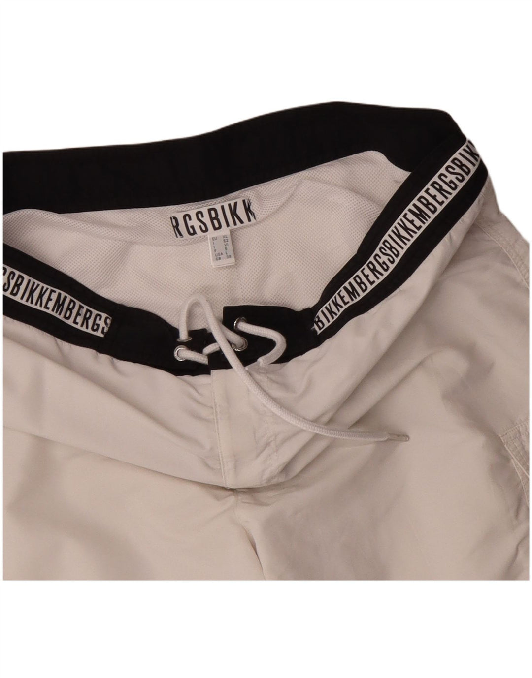 Bikkembergs Short de Bain Graphic Cargo Homme XL Blanc Colorblock