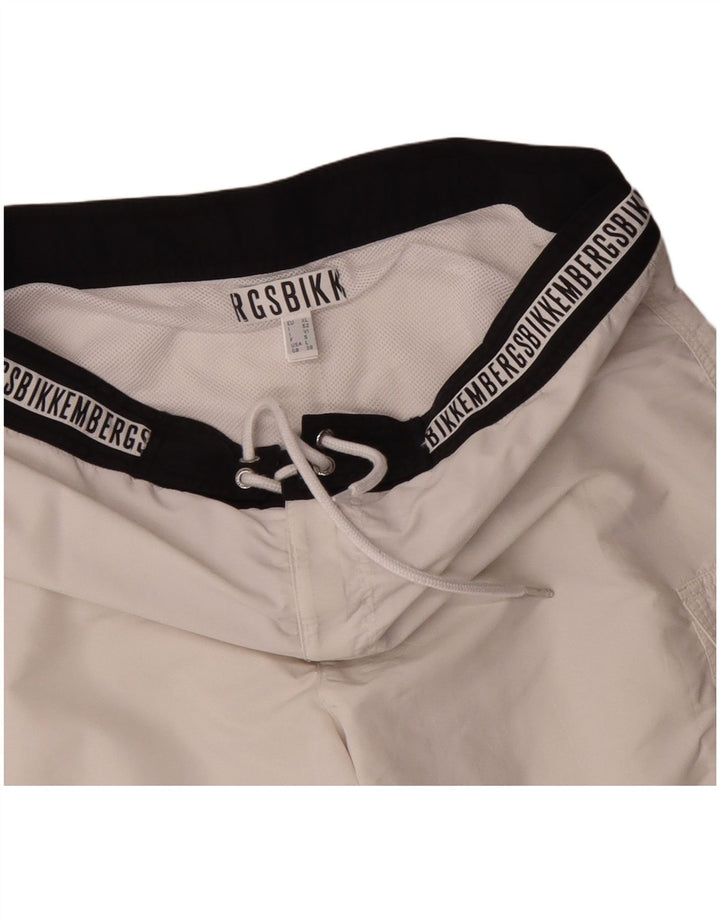 Bikkembergs Short de Bain Graphic Cargo Homme XL Blanc Colorblock