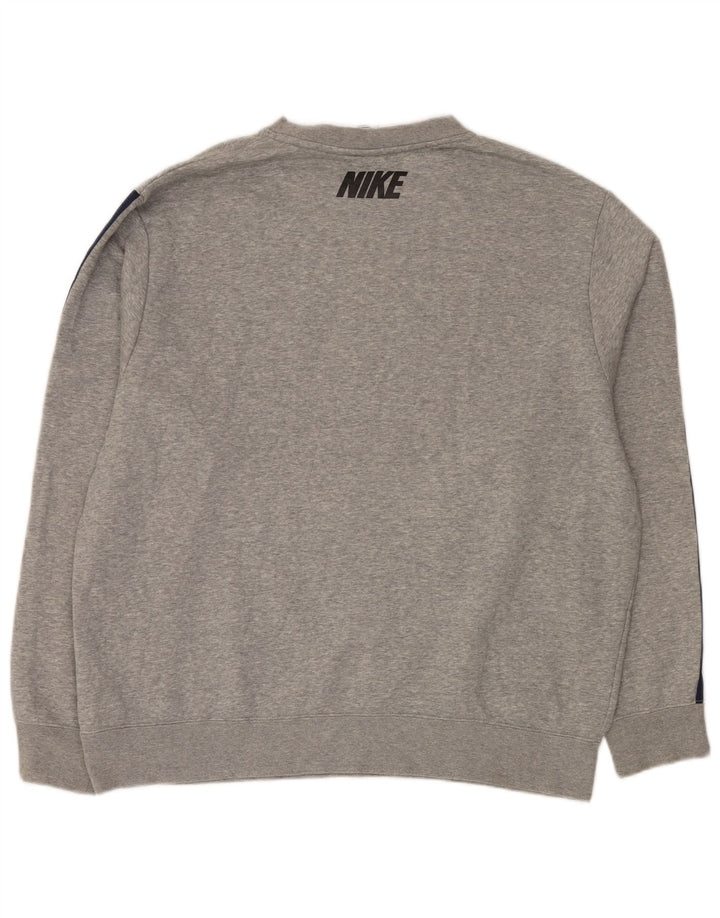 NIKE Sweat-shirt graphique pour homme XL Gris Coton