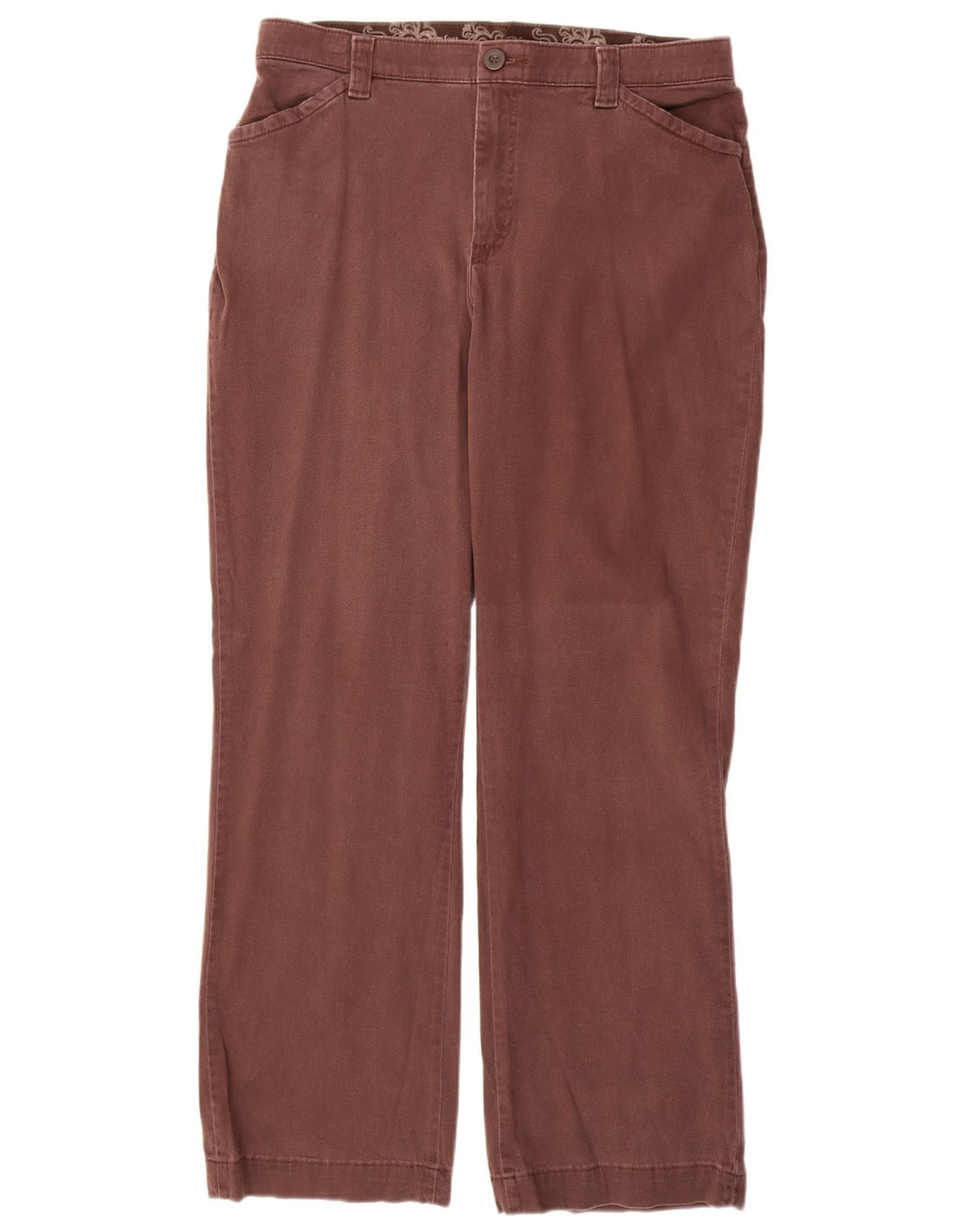 LEE Pantalon droit décontracté pour femme US 12 Large W32 L31 Marron Coton