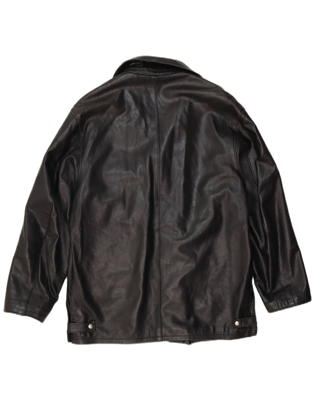 Davin Veste en cuir pour homme UK 40 Grand cuir noir