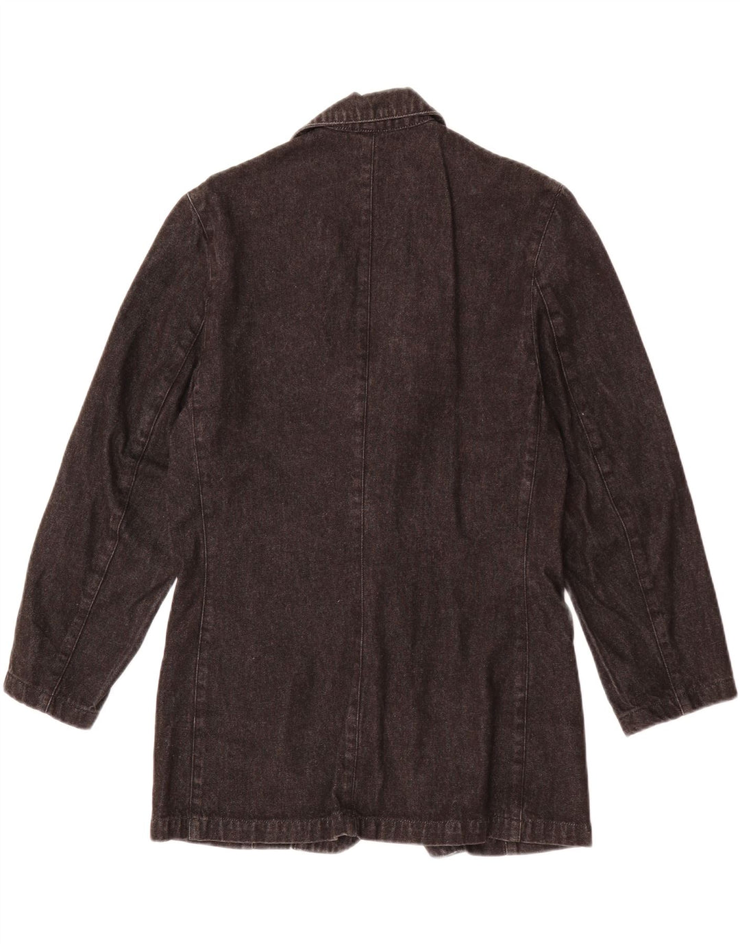 VINTAGE Womens 2 Button Denim Blazer Jacket UK 20 2XL Black Cotton Vintage Vintage and Second-Hand Vintage from Messina Hembry 