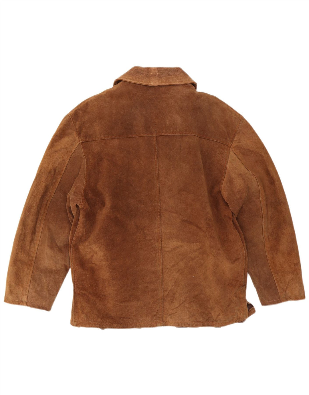 veste en daim femme vintage UK 16 Grand Brun