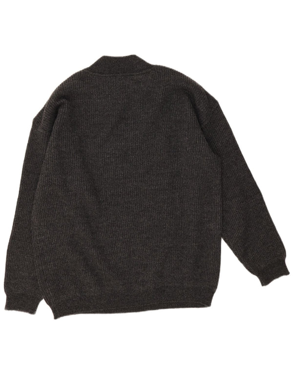 Stefanel Pull col roulé homme laine gris moyen