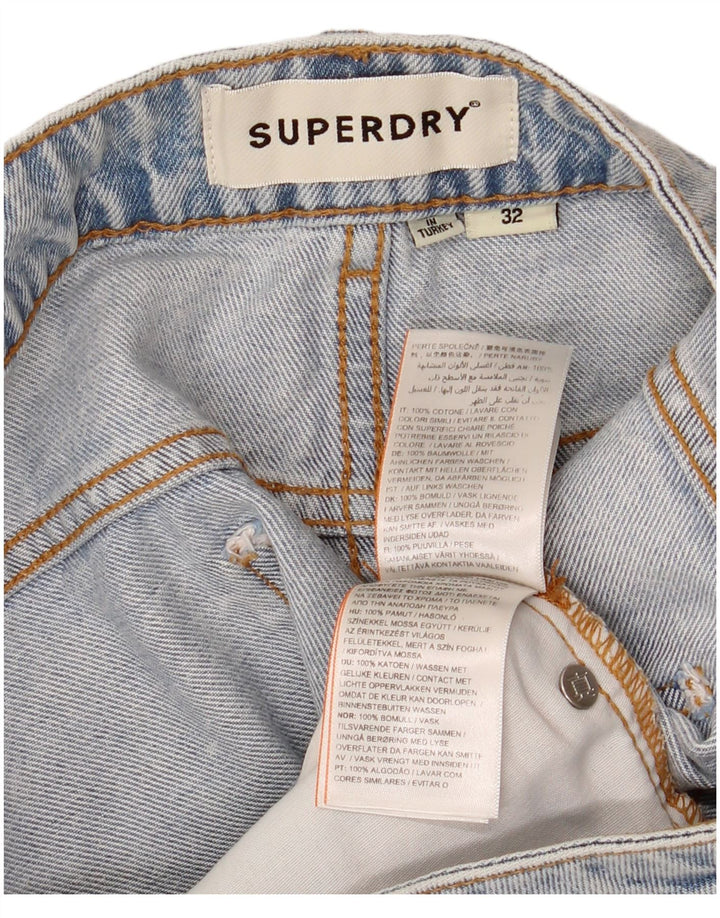 Superdry Short en Jean W32 Large Bleu Coton Femme