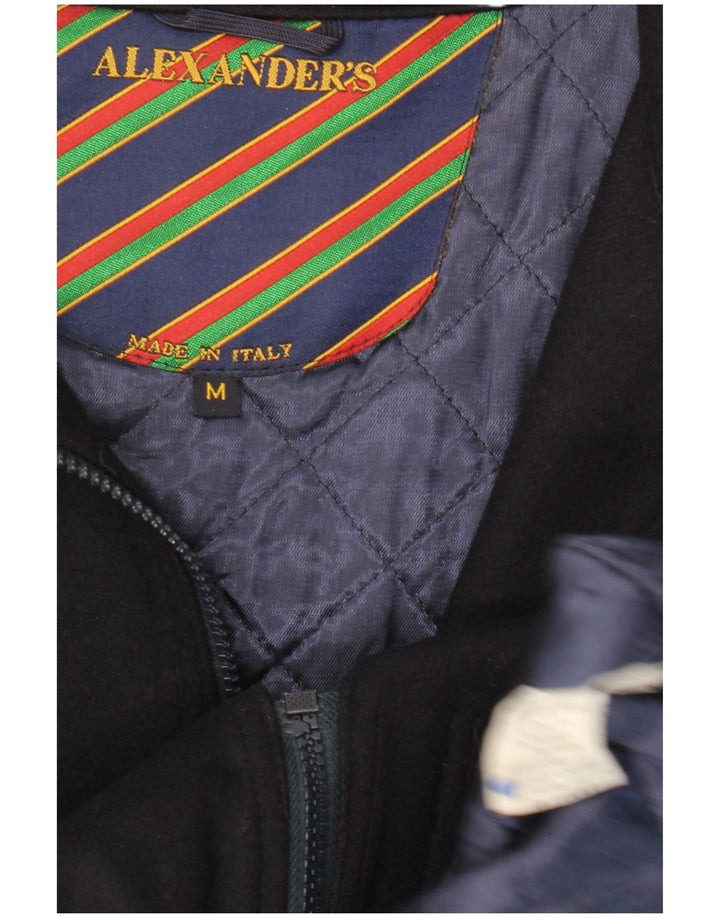 Alexander's Manteau coupe-vent coupe ample pour homme UK 38 en laine bleu marine moyen