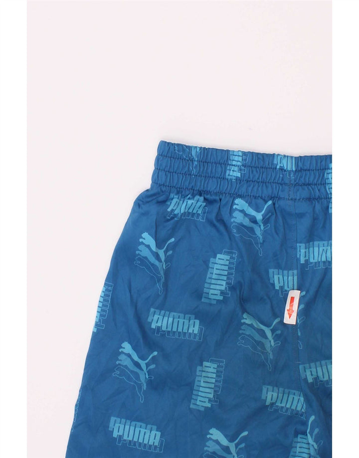 Puma Short de sport graphique garçon 6-7 ans Bleu Polyester