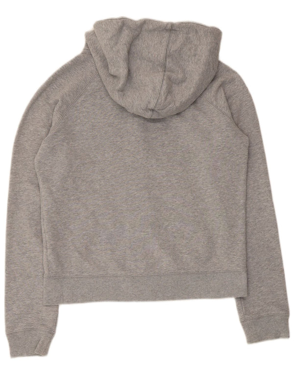 Nike Pull à capuche zippé graphique pour femme UK 10 Petit coton gris