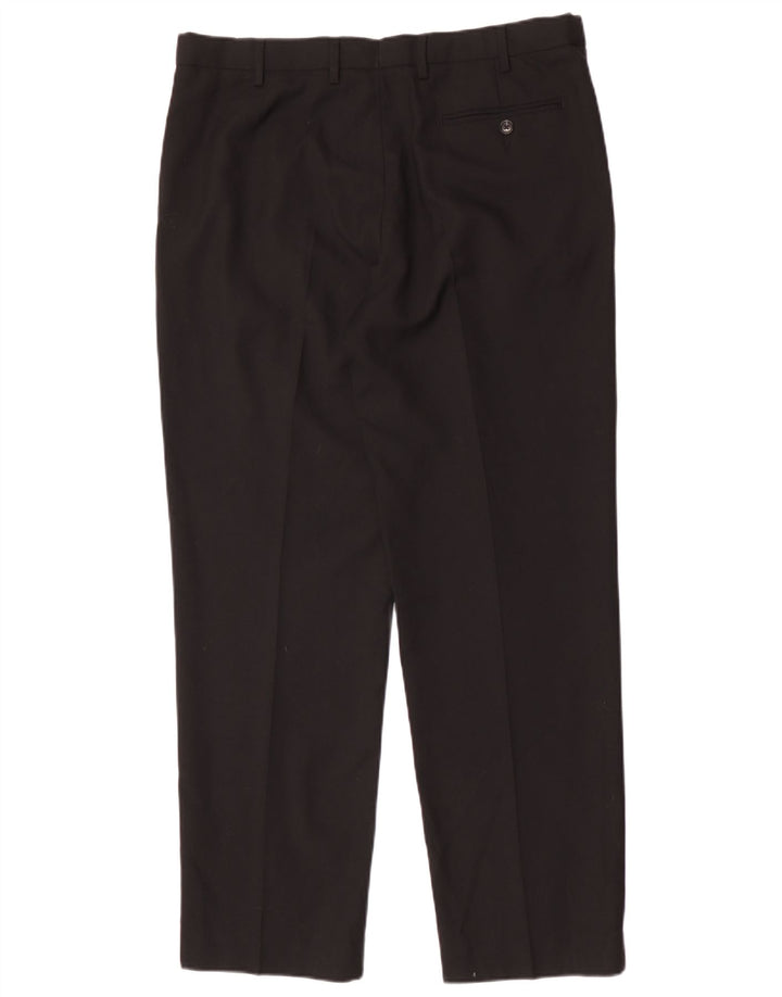 Marks & Spencer Pantalon de costume coupe classique pour homme W36 L31 laine noire