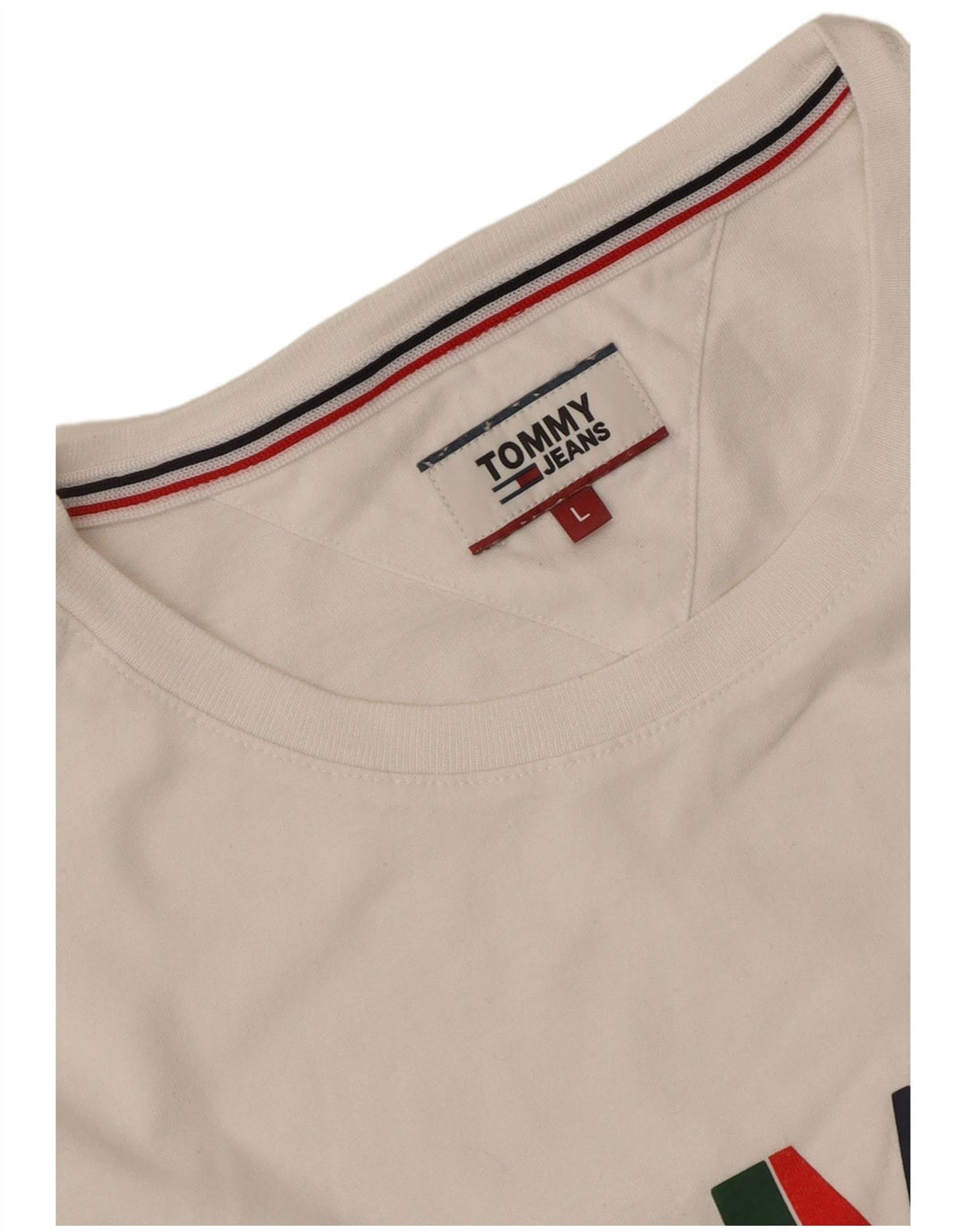Tommy Hilfiger T-shirt graphique pour hommes, grand, blanc