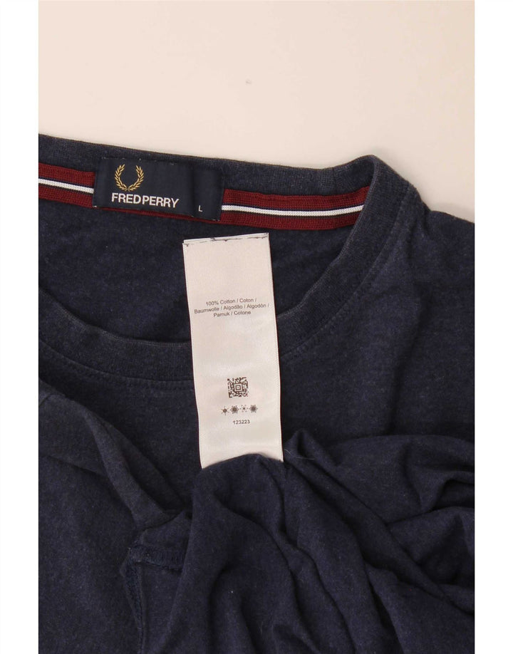Fred Perry T-Shirt Homme Haut Large Bleu Marine Coton