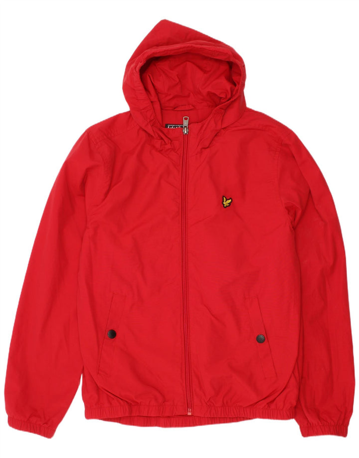 Lyle & Scott Veste de pluie à capuche garçon 10-11 ans Rouge Polyester