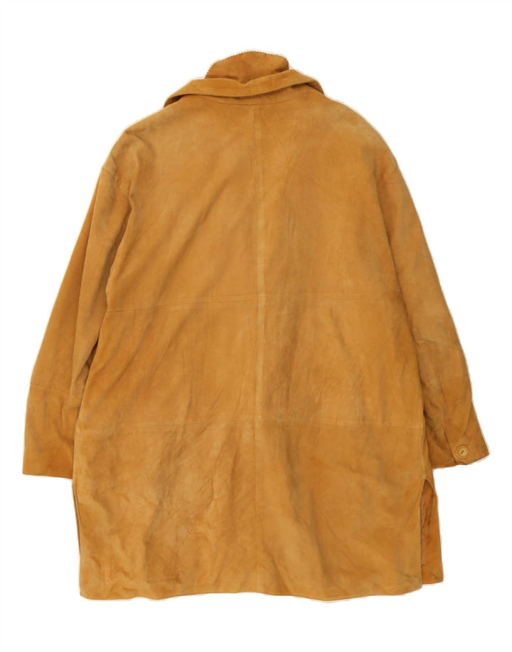 CONBIPEL Womens Suede Overcoat IT 48 XL Beige Leather Vintage Conbipel and Second-Hand Conbipel from Messina Hembry 